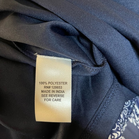 Ellen Weaver Tiered Skirt Bandana Print Dress Sz M - Picture 6 of 7